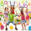 Aesthetic Easter Decor: Inflatable Bunny Ear Ring Toss, Creative Spring Party Game, Interactive Event Prop, Trendy Gift