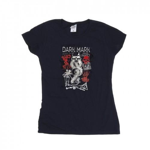 Harry Potter Womens/Ladies Dark Mark Cotton T-Shirt L noir