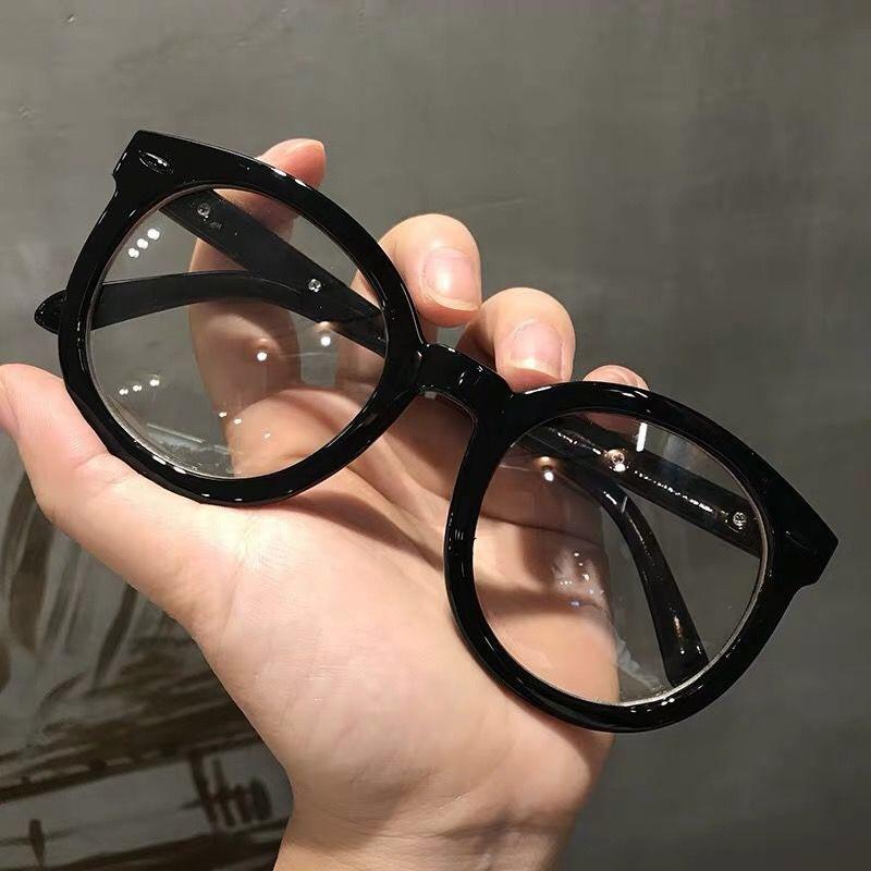 Diopter -0.5 To -6.0 Big Size Round Black Myopia Glasses Reading Glasses For Women Men Optical Spectacle Frame Computer Eyewear