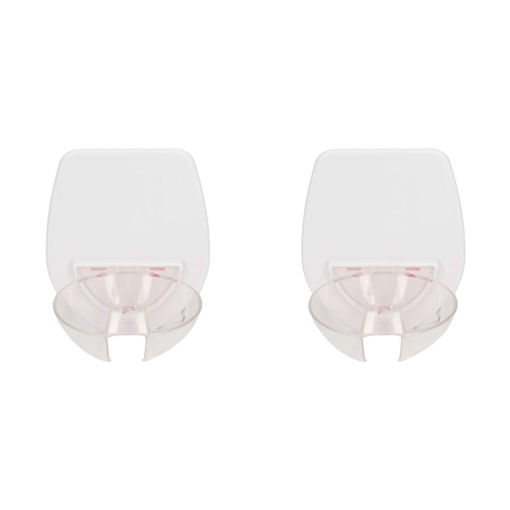 2Pcs Shower Wine Holder Transparent Plastic Simple Compact Easy Mounting Wine Glass Holder for