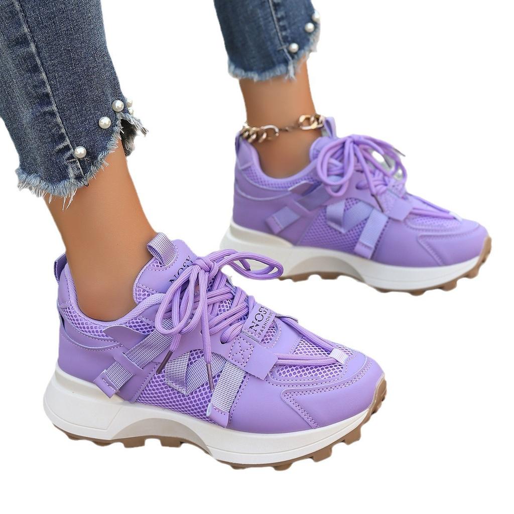 Fashion Women Sneakers Tennis Sneakers Fashion New Colorful Lace Up Leisure Platform Running Shoes Outdoor Comfortable Casual Shoes