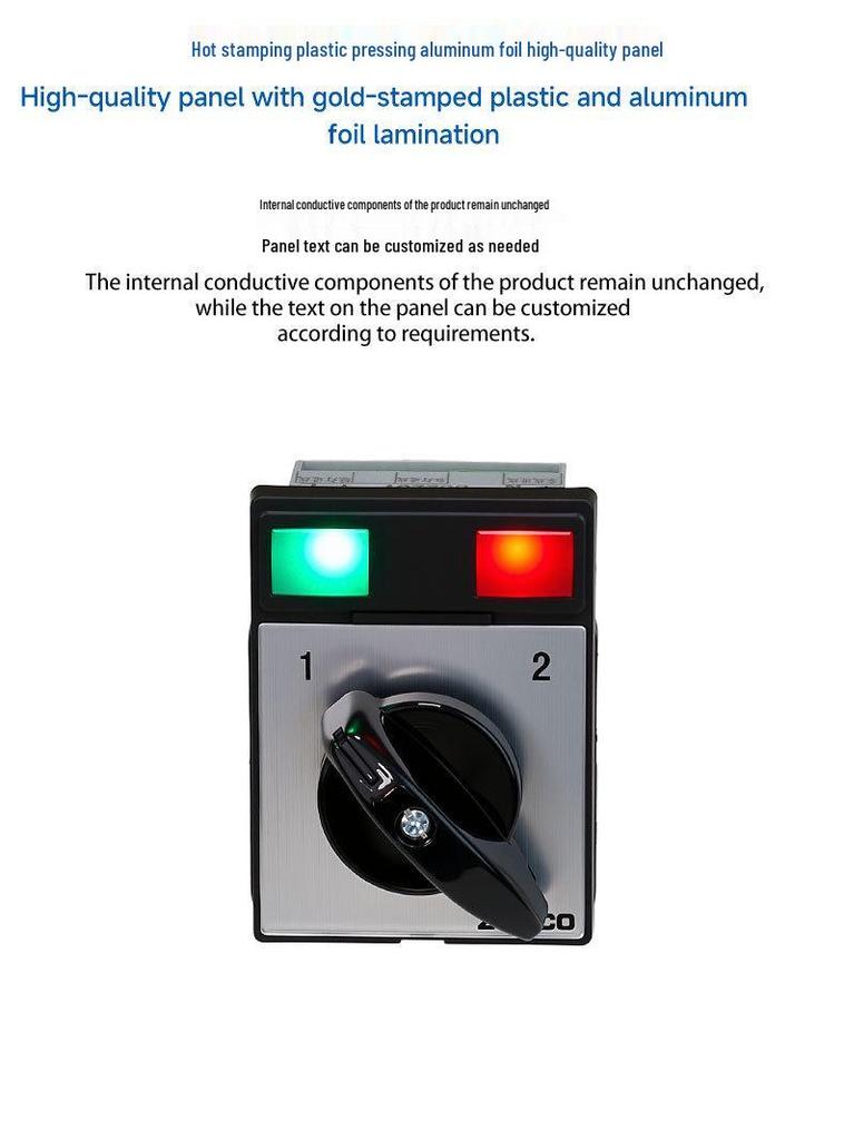 Zhuochao Two-Speed Three-Position Lighted Rotary Switch SZW26-20/N33.3-48N2