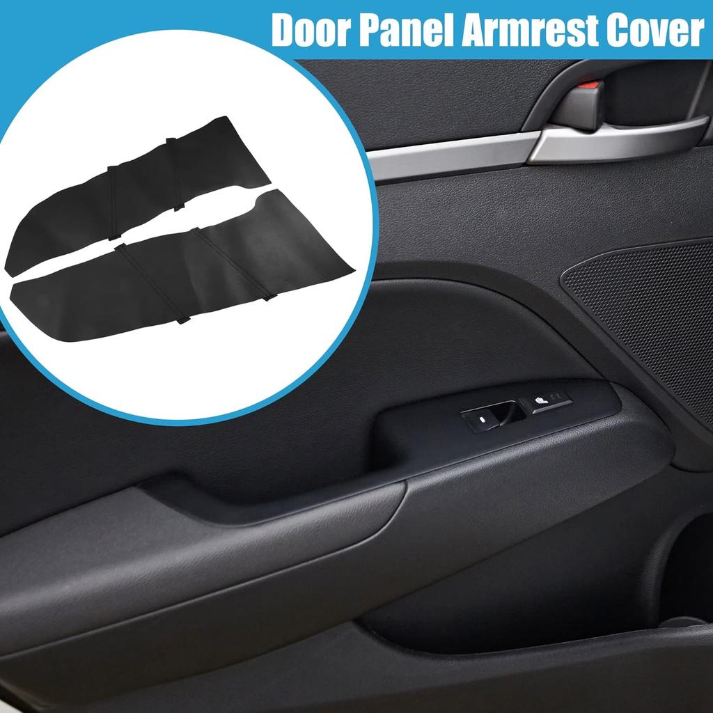 Car Front Door Panel Armrest Cover Interior Door Trims for Honda Accord 2008-2012 Black 1 Pair