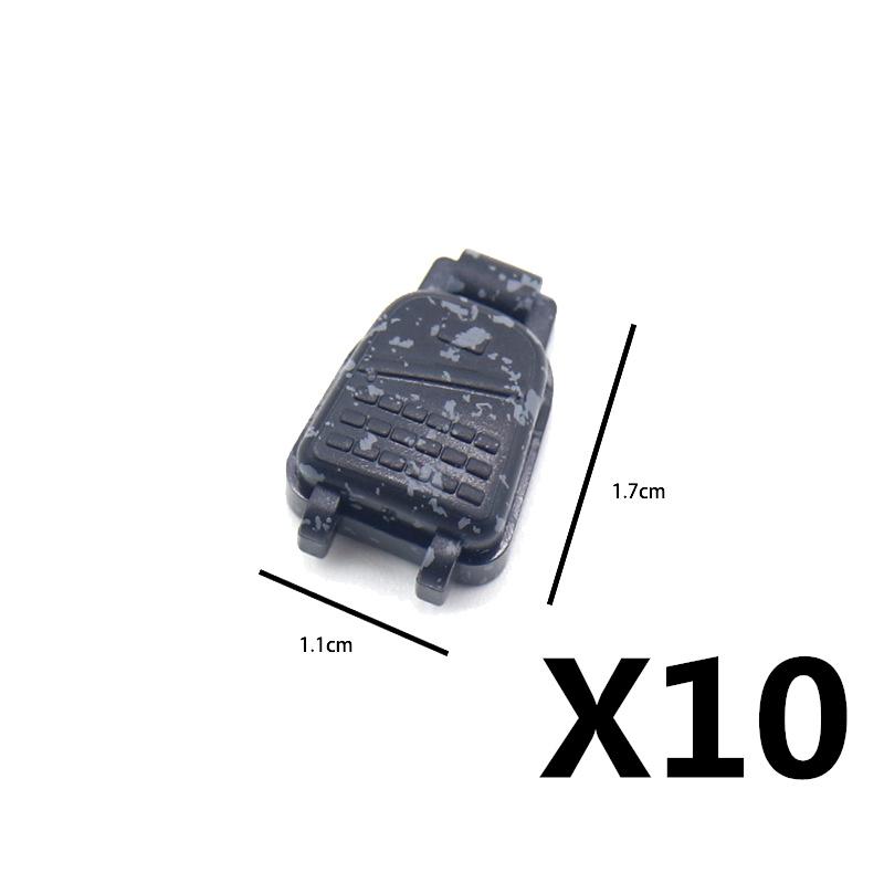 MOC Militärfigur Zubehör Bausteine Alpha SWAT Helm Weste Rucksack Knieschoner Nachtsichtgeräte Steine Spielzeug K017