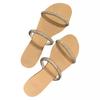 Fashion Sandals 2025 Summer New Style Fairy Style One Word with Water Diamond Flat Bottom Set Toe Cool Slippers for Outer Wear