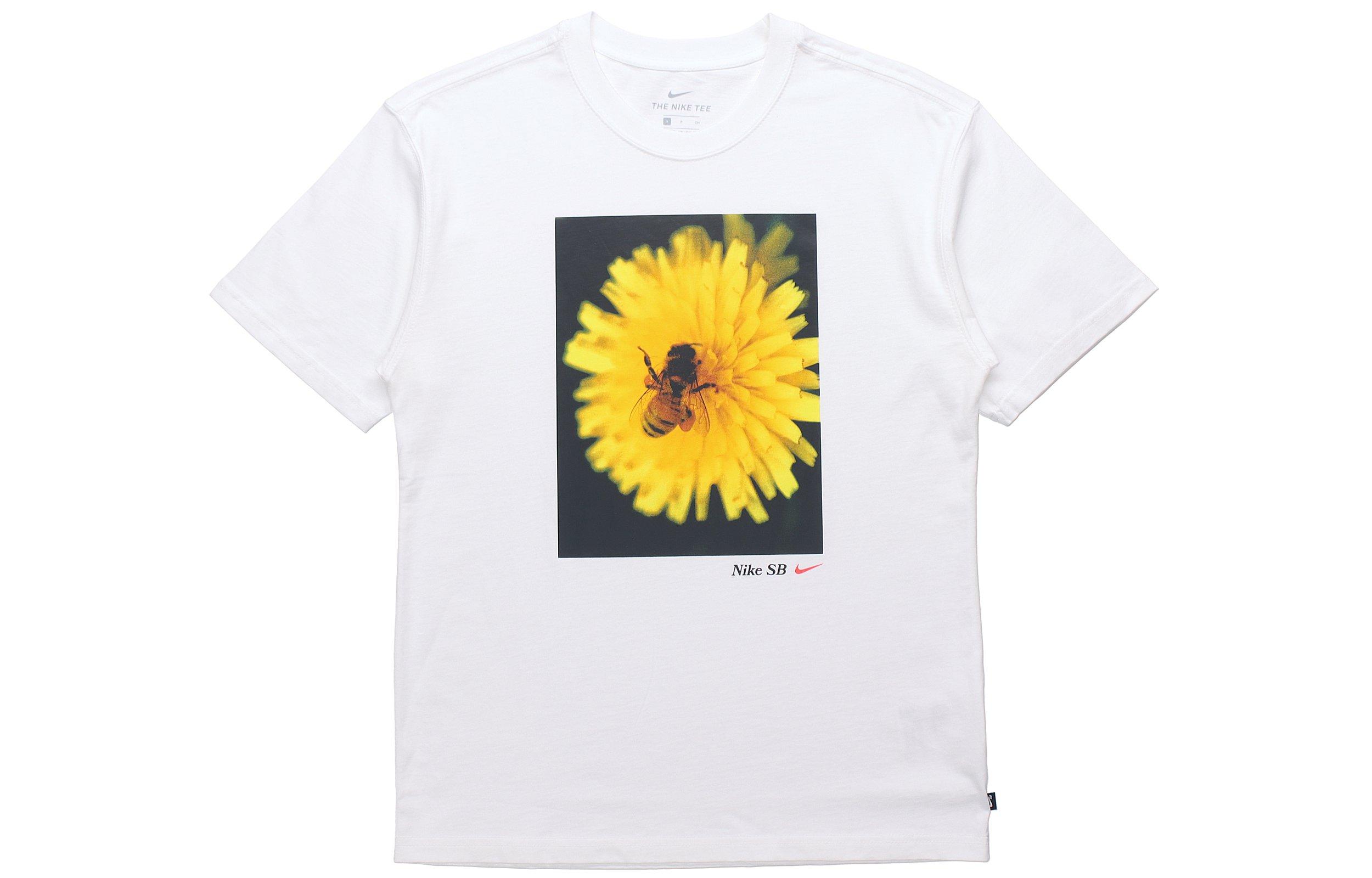 

Nike T Shirts Men s White Crew Neck Moderate Straight Fit DB9962-100 XL
