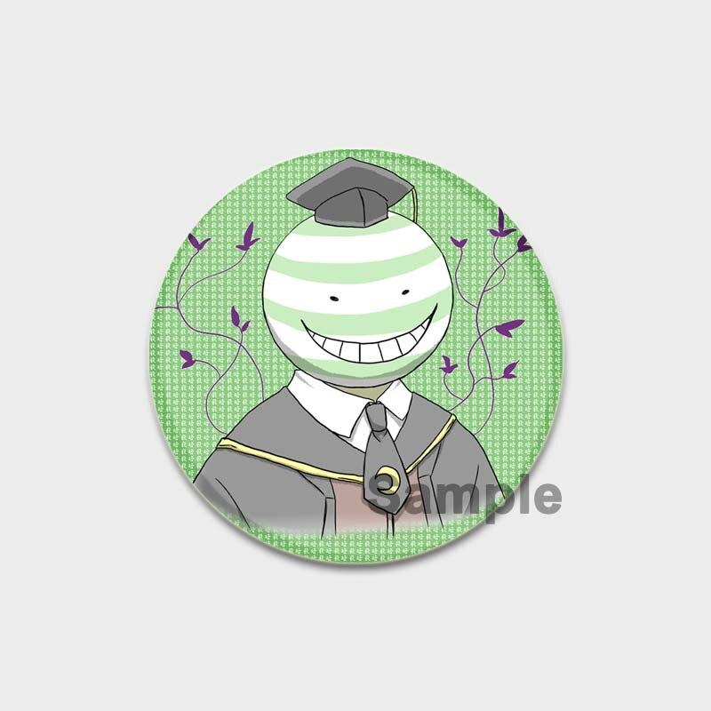 58MM 58mm Ručně vyráběné brož Pin Anime Atentát Učebna Brože Kreslený Cosplay Odznaky Batoh Dekorace klobouku Odznaky do klopy Dárky