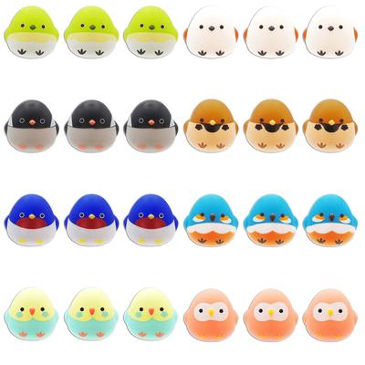 Brinquedos Flutuantes para Banheira de Pássaros, 8 designs x 3 de cada, 24 peças no total (Tamanho pequeno, perfeito para festas infantis, aniversários e outros pequenos eventos).