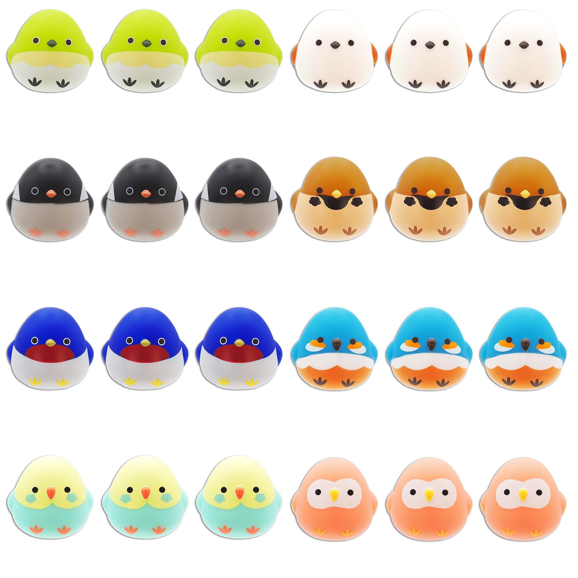 

Floating Bird Bath Toy Figures, 8 designs x 3 of each, 24 pieces total (Small size, perfect for kids parties, birthdays, and other small events).