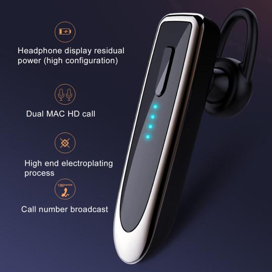 K23 Bluetooth-compatible 5.0 Wireless Rechargeable Earphones with Voice Function for Phone