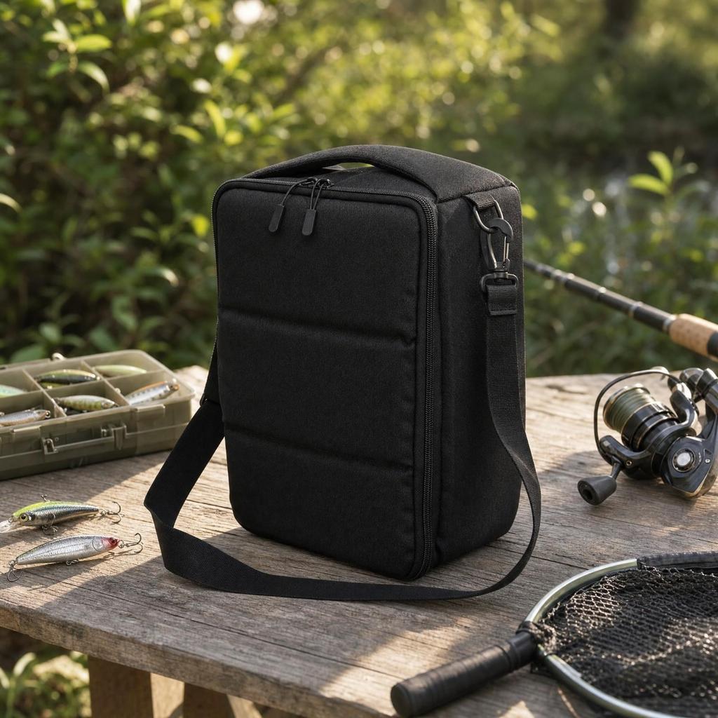 Padded Fishing Reel Bag with Internal Dividers Waterproof Storage AbrasionResistant