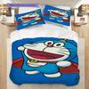 Doraemon Aventura Héroe Azul Historia Juego de Tres Piezas 1 Funda Nórdica 2 Fundas de Almohada Sin Relleno Juego de Cama Suave Y Cómodo