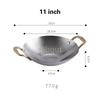 Pot cub Golden Double Ear Bar Cauldron Commercial round Bottom Small Hot Pot Creative Thickened Stainless Steel Dry