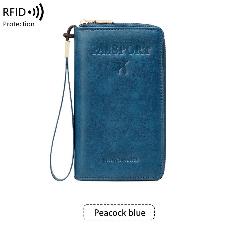 

Минималистичный ретро-паспортный чехол RFID, многофункциональный держатель для удостоверения личности, банковской карты, паспорта, высококачественные дорожные аксессуары из искусственной кожи