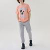 MLB X Disney New York Yankees Basic Print Crew Neck Short Sleeve T-Shirt Unisex T-Shirts Pink 31TSK3031-14O