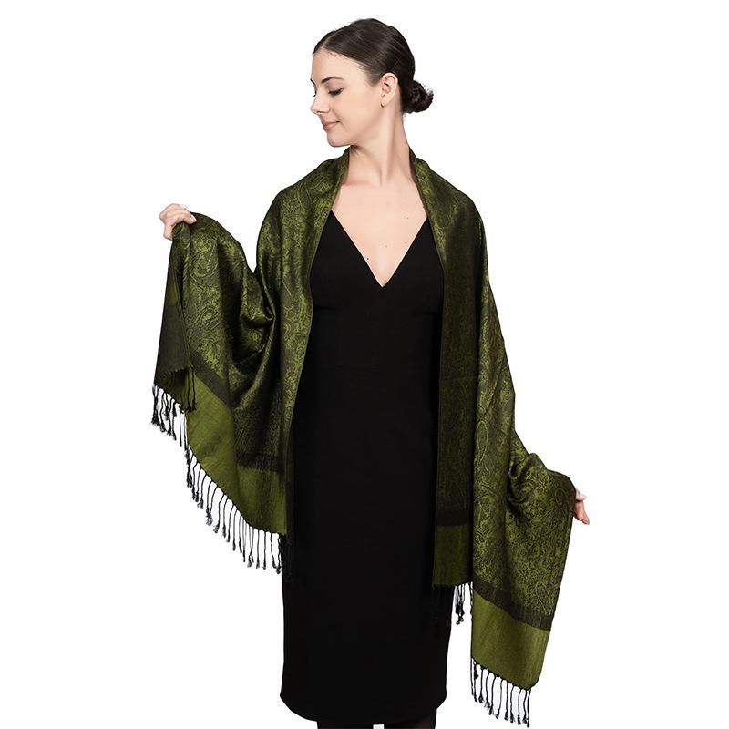 Luxury Brand Light Luxury Shawl Women'S Wrap Scarf Design Jacquard High-End Imitation Cashmere