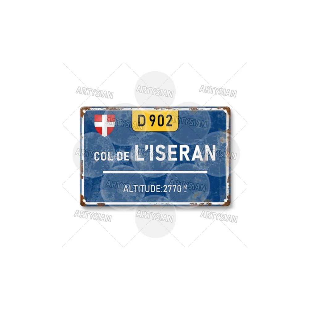 Segno Metallica Corsa Ciclistica Segnaposto Francia Croix de Fer Loze l'Iseran Peyresourde Tramassel d'Izoard Galibier Mont Ventoux