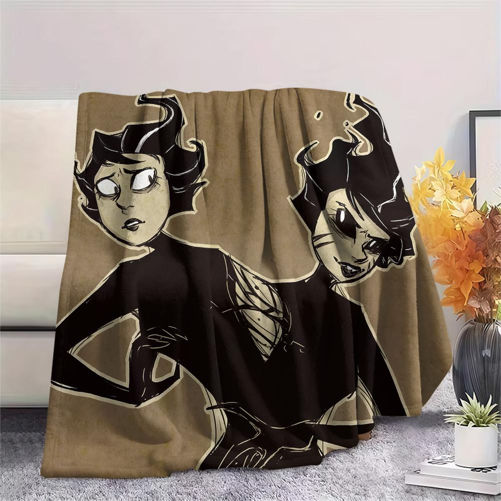 Queen Charlie Print Flannel Blanket, High Quality Comfortable for All Seasons, Home Decor, Warmth and Comfort