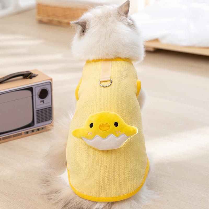 

Cute doll pet clothing spring and summer thin tractable ragdoll cat blue cat medium and small dog dog cat clothes XXL (recommended weight 15-10kg)