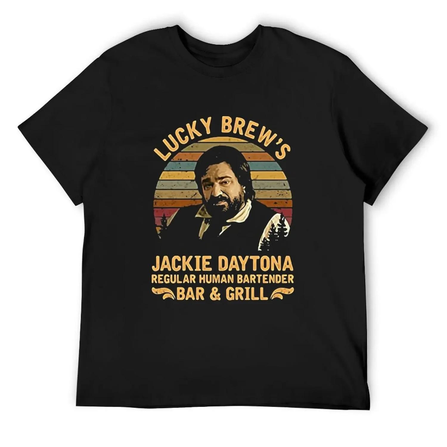 

Lucky brew jackie - Bar and Grill vintage design T-Shirt blacks plus size tops summer top shirts graphic tees tshirts for men XXXXXL чорний