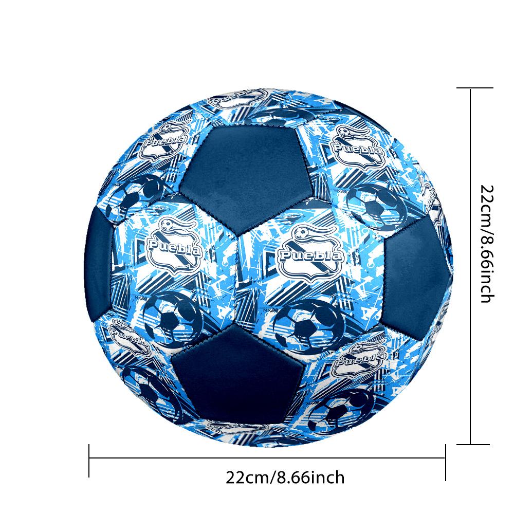 Puebla Indoor Soccer Ball Colorful All Ages Size 5 Machine Stitched PVC Competition Ready Durable High-Bounce