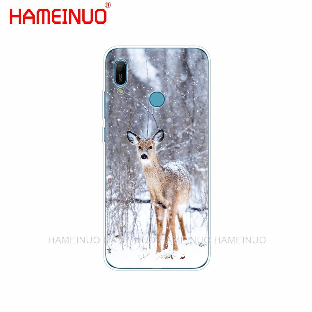 Silicon Phone Cover Case for Huawei Y5 Y6 Y7 Y9 PRO PRIME 2019 Honor 8s 8a 20 LITE PRO 10i View 20 V20 Cat Dog Bear Deer Winter