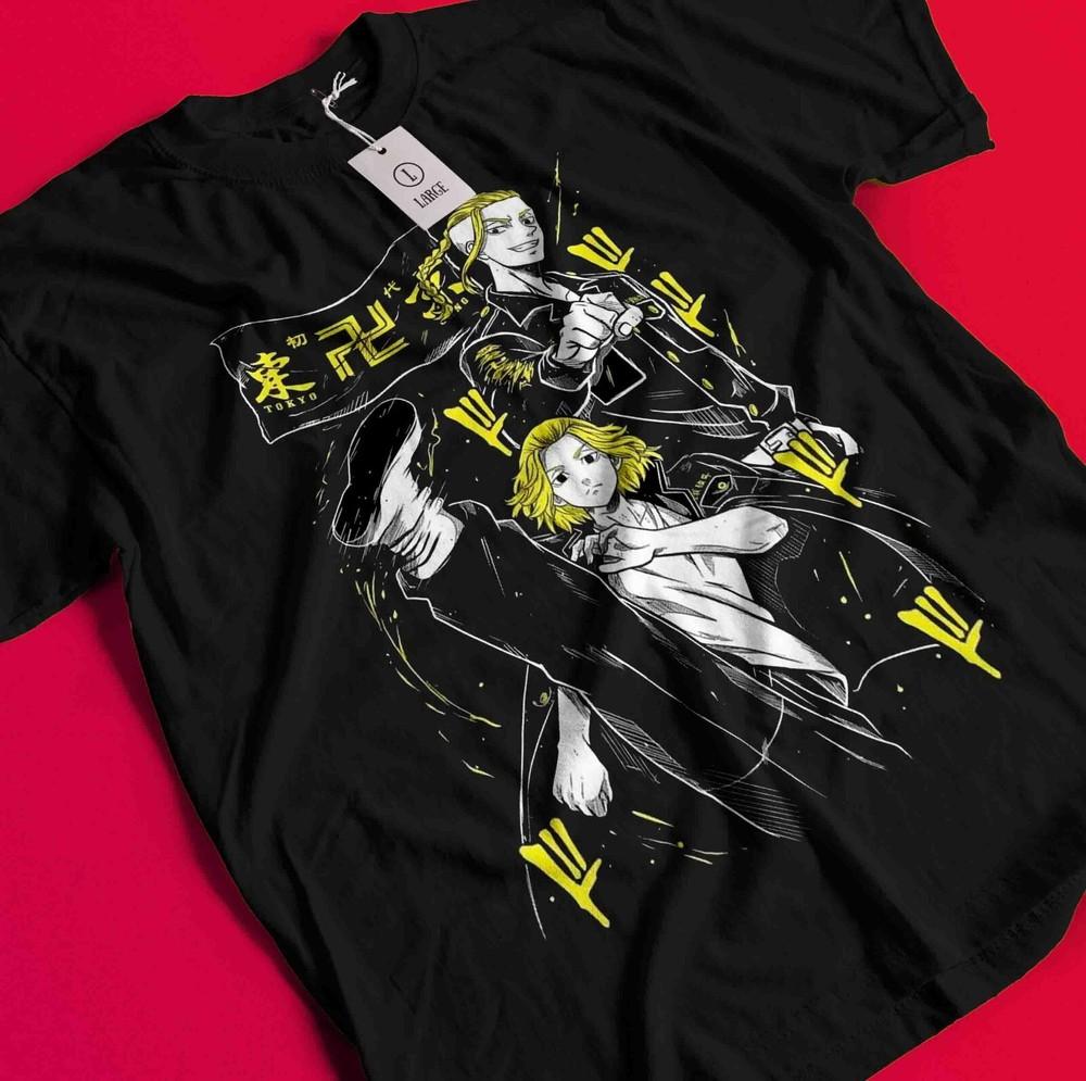 

Tokyo Revengers T-Shirt Manjiro Sano Shirt Takemichi Hanagaki Tshirt Ken Hakkai AA67 S