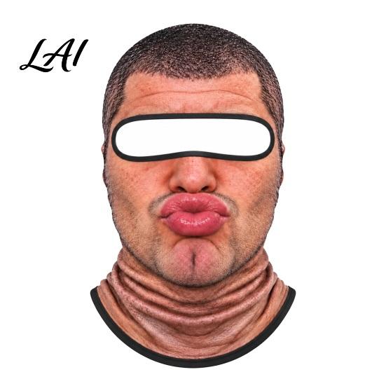 Outdoor Sports Headwear for Winter Velvet Funny Face Mask Full Protection Warm Windproof Balaclava Balaclava Men Women Breathable Skin Friendly Head