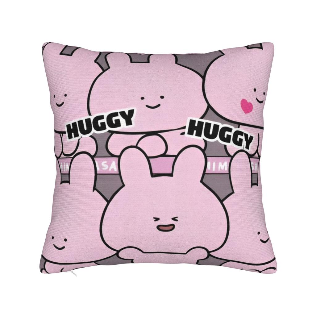 Asamimichaan Asleep Cartoon Square Pillow Cases Kawaii Asamimi Cushion Cover Decor Throw Pillow Case Cover for Sofa cm