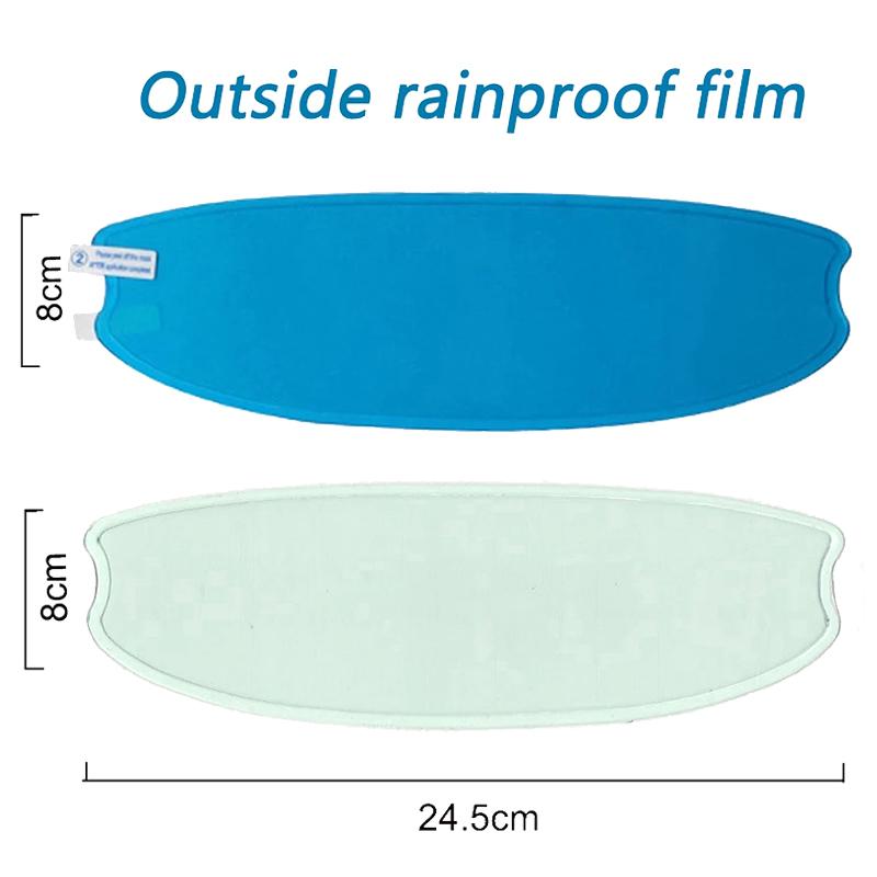 Antibeschlag- und regenfeste Folie für Helme, beschlagfreie Nanobeschichtung, transparenter Aufkleber, wasserdichte Folien, Helmzubehör