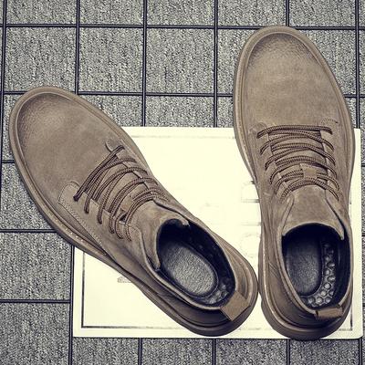Scarpe da Uomo in Pelle Versatili Scarpe da Ginnastica Alte da Uomo Casual Calzature da Passeggio da Uomo Stivali Invernali Caldi Sneakers Vulcanizzate di Marca di Lusso
