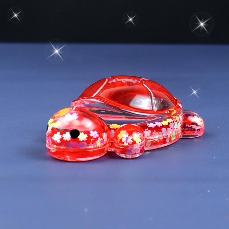 

Большая мигающая масляная фигурка черепахи «Зыбучий песок», акриловое украшение «Жидкая ослепительная черепаха» красный