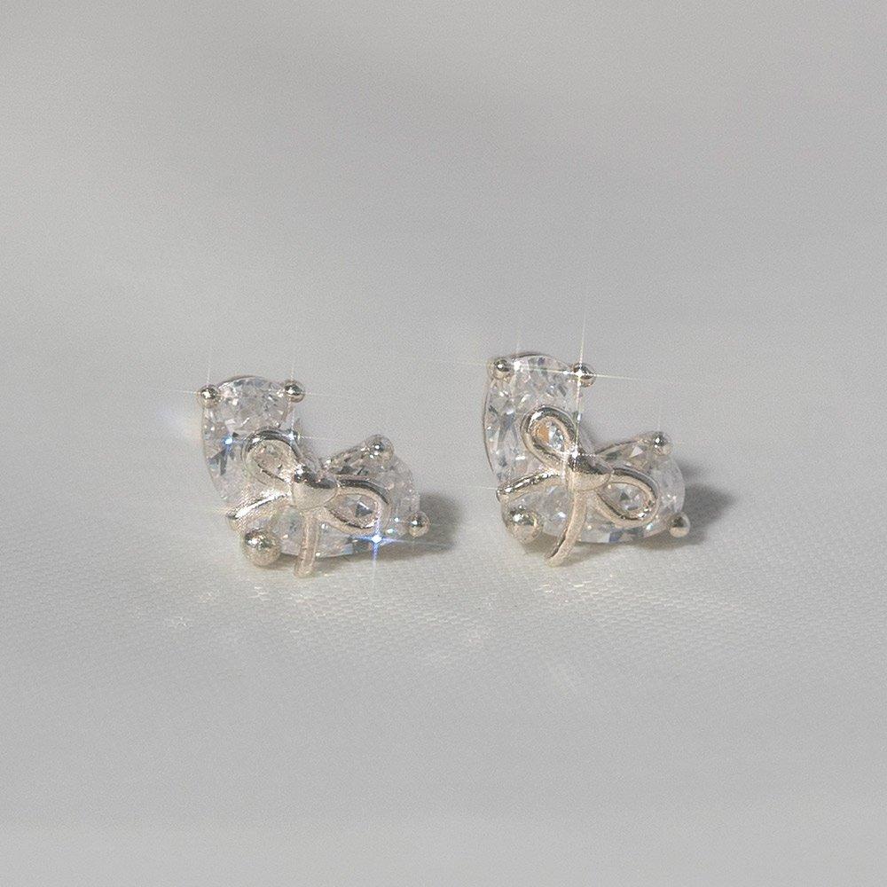 925 Silver Daviel Ribbon Earrings W