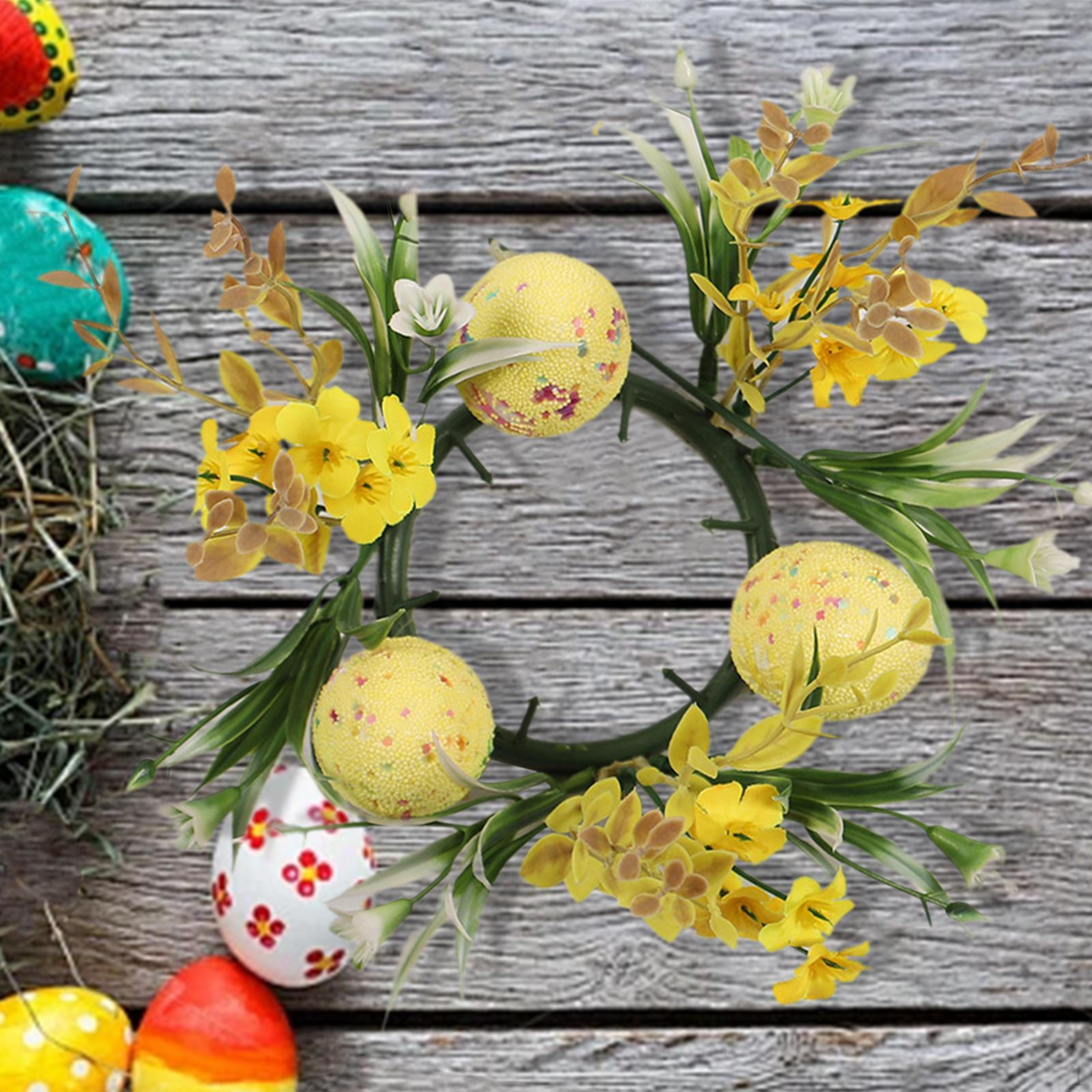 

Подсвечник в виде цветного яйца, венок, подсвечник, искусственные поделки, пасхальное украшение, стол Style C