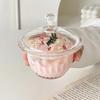 Transparent Glass Dessert Bowls with Lids (Set of 2)