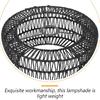 Rattan Lamp Shade:Boho Weave Lamp Shades Farmhouse Woven Lampshade for Floor Lamps, Pendant Light,Chandelier, 30.00X30.00X15.00CM, Black,
