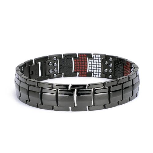 100% Pure Titanium Magnetic Bracelet Men Black Chain Men Bracelet Hematite Health Energy Bracelet for Women Benefits
