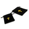 10pcs Velvet Rosary Pouches Velvet Drawstring Bags With Cross Design Velvet Rosary Bags For Jewelry Lovers And Travelers