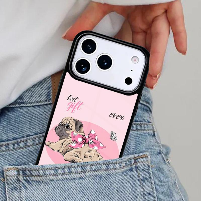 Pug Dog French Bulldog Phone Case for iPhone 17ProMax 12 13 14 15 16e 17 Pro Max Plus Air Cover