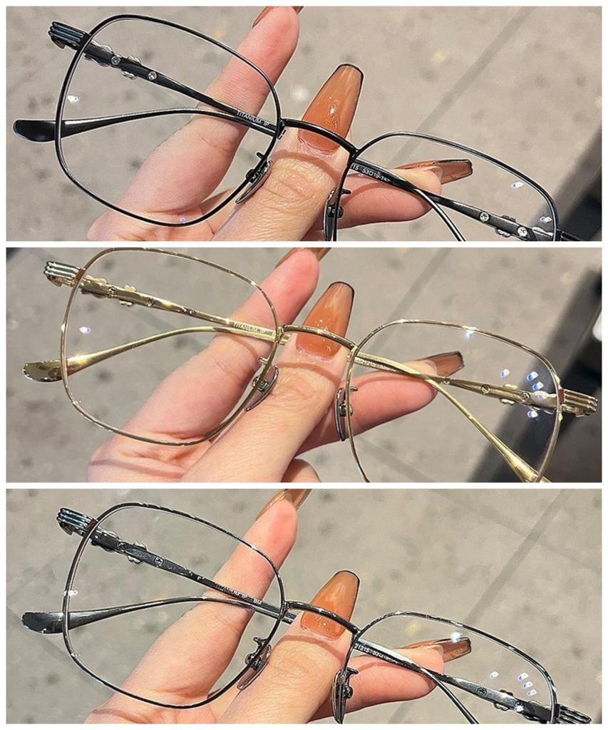 INS Mode Runde Anti-Strahlung Metallrahmen Brille Damen/Herren Brille