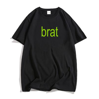 2024 Album Brat Grafik-T-Shirts Sängerin Charli XCX Druck T-Shirts Herren/Damen Hip Hop Streetwear Baumwolle Kurzarm Sommer Tee