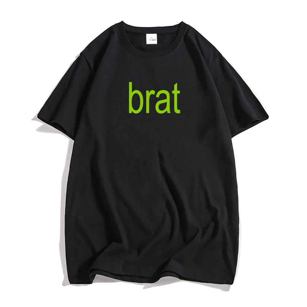 

2024 Album Brat Graphic Tshirts Singer Charli XCX Printing T-shirts Men/Women Hip Hop Streetwear Cotton Short Sleeve Summer Tee 4XL