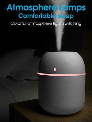1PC Mini Portable Aromatherapy Humidifier Aromatherapy Cool Mist Diffuser Colored Light Auto-off Sleep Atmosphere Night Light