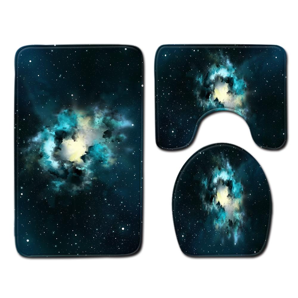 Star Bathroom Floor Mat Toilet Three-Piece Set