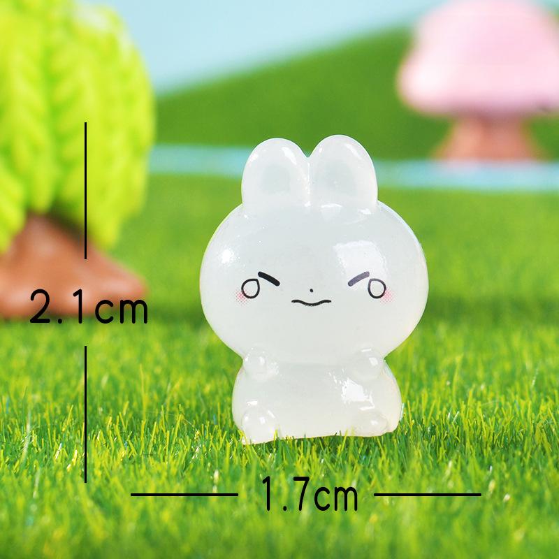 Cute, Glow-in-the-dark Mischievous Little Rabbit Decoration Doll House Landscape Office Home Trinket