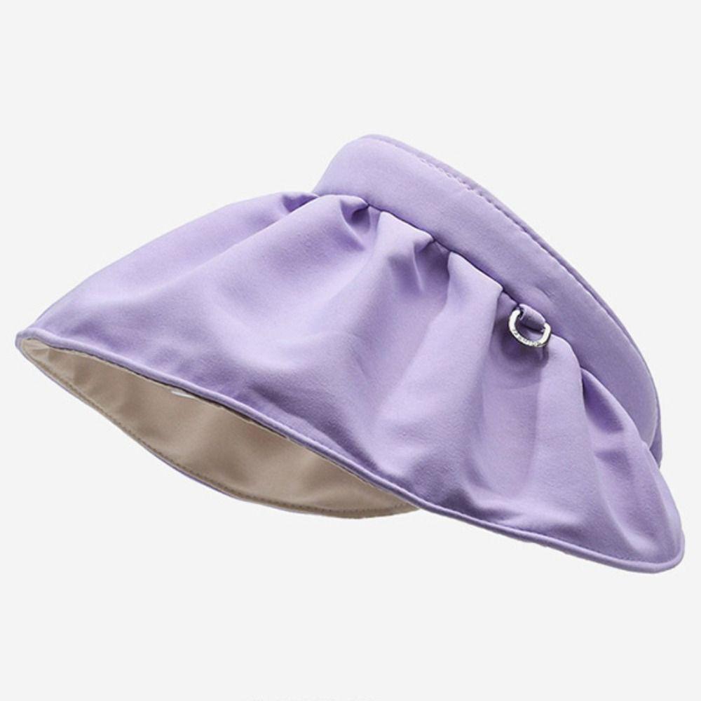 Sweet Female Shell Hat Topless Foldable Visor Cap Fashion Sun Protection Cap Girls