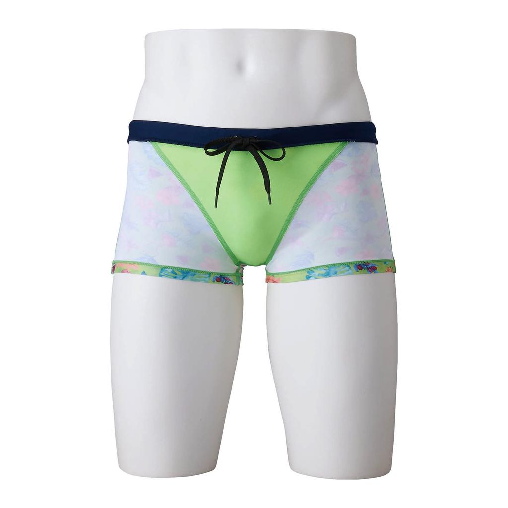 MIZUNO Exersuit Short Spats Size 37 for Competitive and Training Size S Men's N2MBA066, (Lime), Swims,