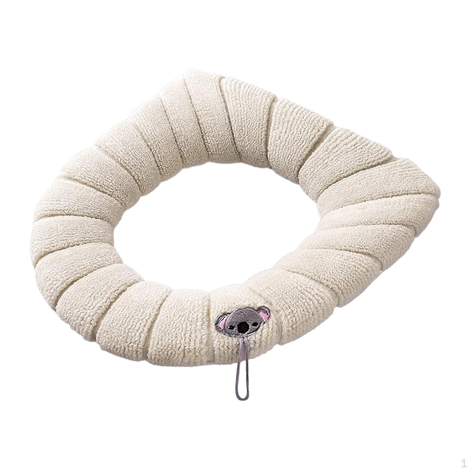 

Чехол на сиденье унитаза Подушка Толстый Гибкий Универсальный Практичный Коврик бежевый