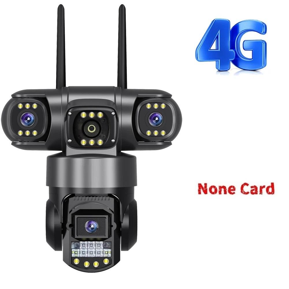 Wireless WiFi/4G Network Camera, HD Night Vision Waterproof CCTV Surveillance, Triple Lens and Triple Screen Security Video Recorder