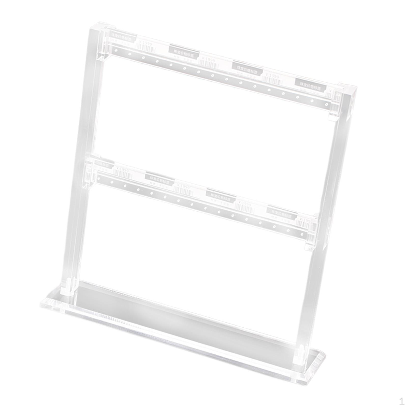 

Acrylic Earring Holder Modern Display Stand Earrings Rack Jewelry Organizer Travel for Bracelets Ear 2 Tiers